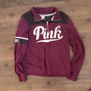 Victoria's Secret Pink Maroon Jacket quarter zip